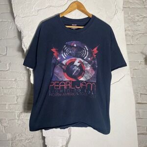 Pearl Jam Lightning Bolt North America Tour 2013 Graphic T Shirt Mens XL